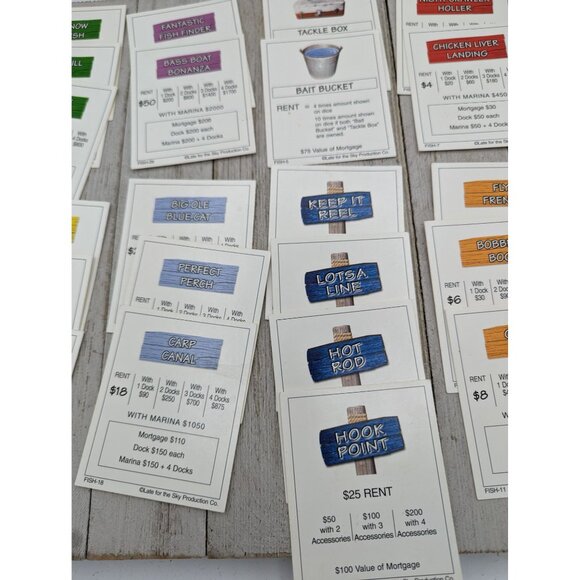 Fishinopoly 1998 Game Replacement Property Cards - Picture 3 of 4